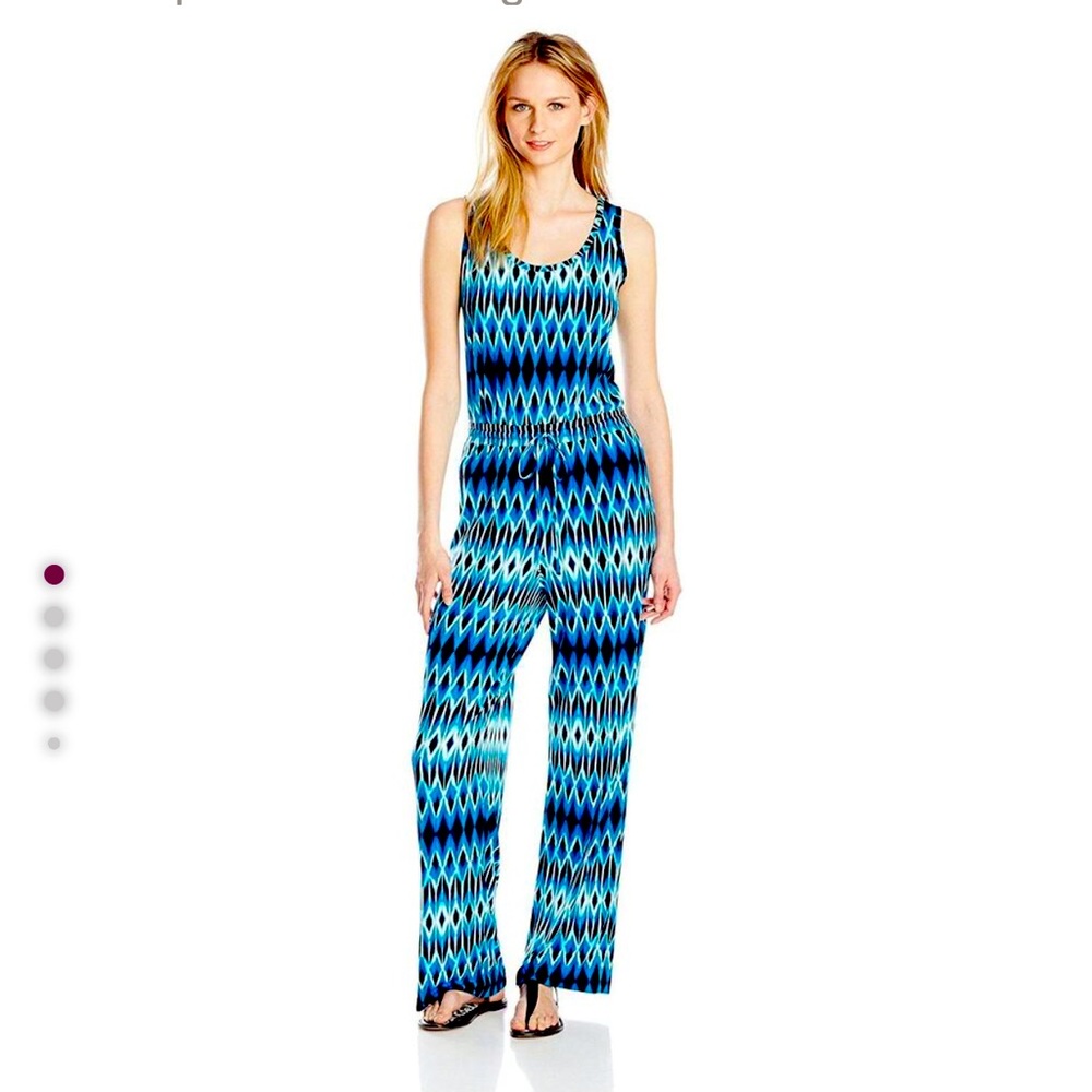 Calvin Klein Blue Geometric Jumpsuit